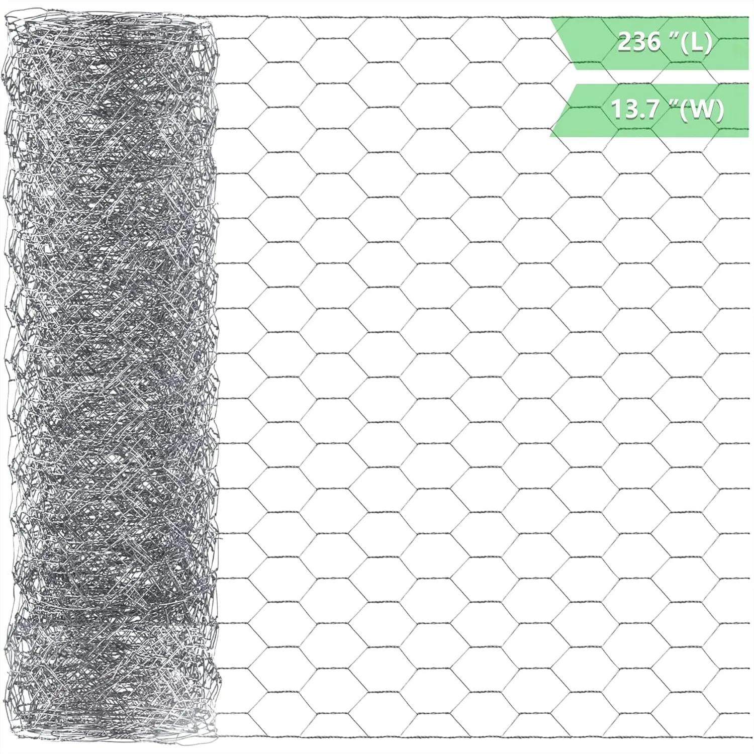 Chicken Wire 13.7 In X 236 In Poultry Netting Hexagonal Galvanized Mesh Garden Fence Barrier For Craft Projects Pet Rabbit Fencing
Chicken Wire 13.7 In X 236 In Poultry Netting Hexagonal Galvanized Mesh Garden Fence Barrier For Craft Projects Pet Rabbit Fencing