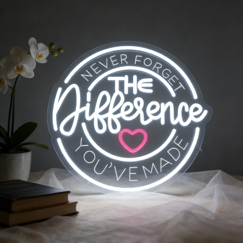 Never Forget The Difference Youve Made Neon Sign LED Night Light USB Memorial Wall Art Desk Lamp for Home Decor Gift
Never Forget The Difference Youve Made Neon Sign LED Night Light USB Memorial Wall Art Desk Lamp for Home Decor Gift