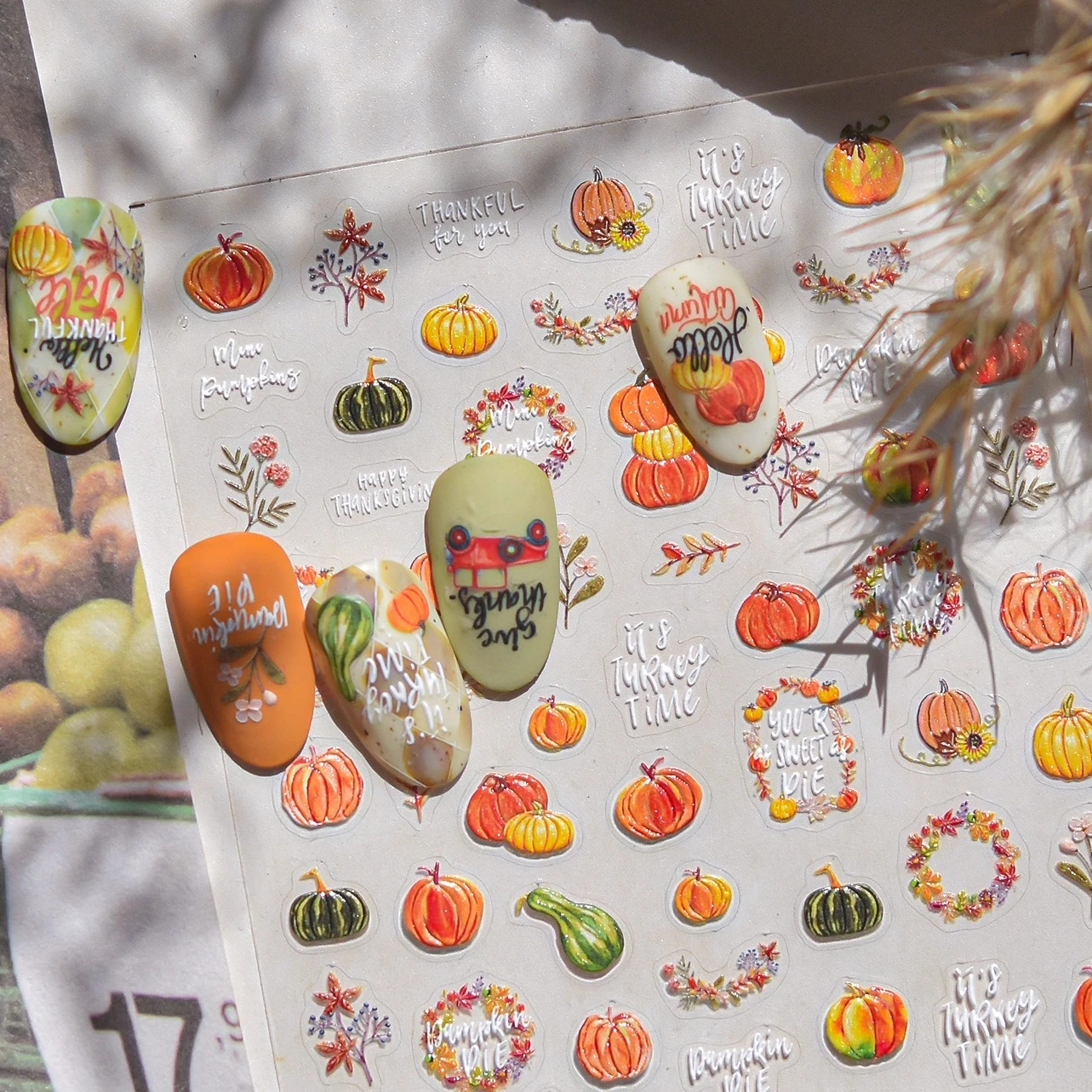 Autumn Orange Pumpkin Plants Fox Mushroom Boot Car Ginkgo Maple Leaf Apple Owl Deer Squirrel Dragonfly Nail Art Stickers Decals
Autumn Orange Pumpkin Plants Fox Mushroom Boot Car Ginkgo Maple Leaf Apple Owl Deer Squirrel Dragonfly Nail Art Stickers Decals