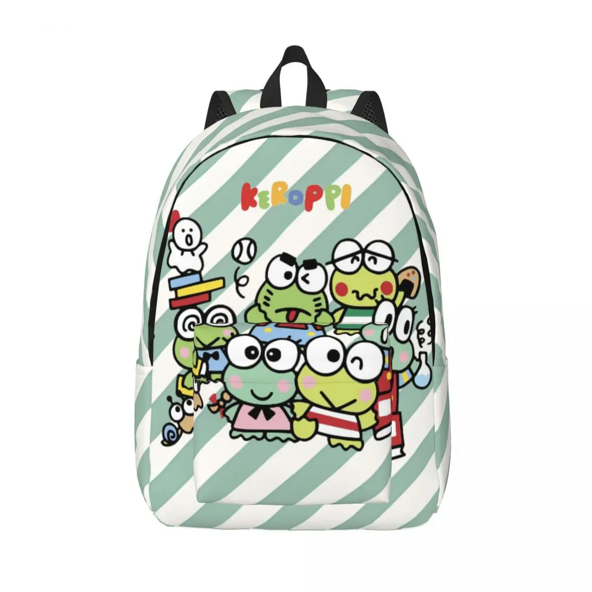 Sanrio сумка с мультяшным персонажем Keroppi для мужчин и женщин классическое путешествие для подарков большой емкости рюкзак
Sanrio сумка с мультяшным персонажем Keroppi для мужчин и женщин классическое путешествие для подарков большой емкости рюкзак