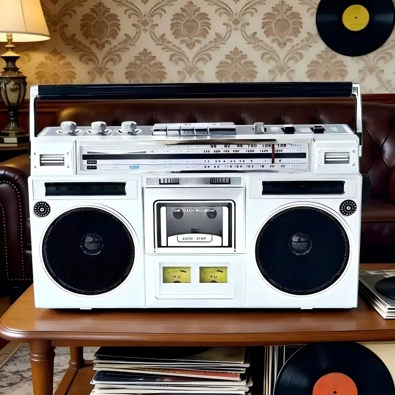 Retro style portable Bluetooth speaker cassette recorder, built-in speaker, support SD/USB input music MP3
Retro style portable Bluetooth speaker cassette recorder, built-in speaker, support SD/USB input music MP3