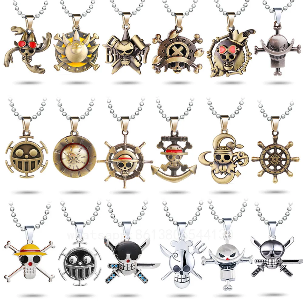 Hot Anime One Piece Necklace Pendants Luffy/Zoro/Sanji Skull Symbol Necklaces Men Women Fashion Cosplay Jewelry Accessories
Hot Anime One Piece Necklace Pendants Luffy/Zoro/Sanji Skull Symbol Necklaces Men Women Fashion Cosplay Jewelry Accessories