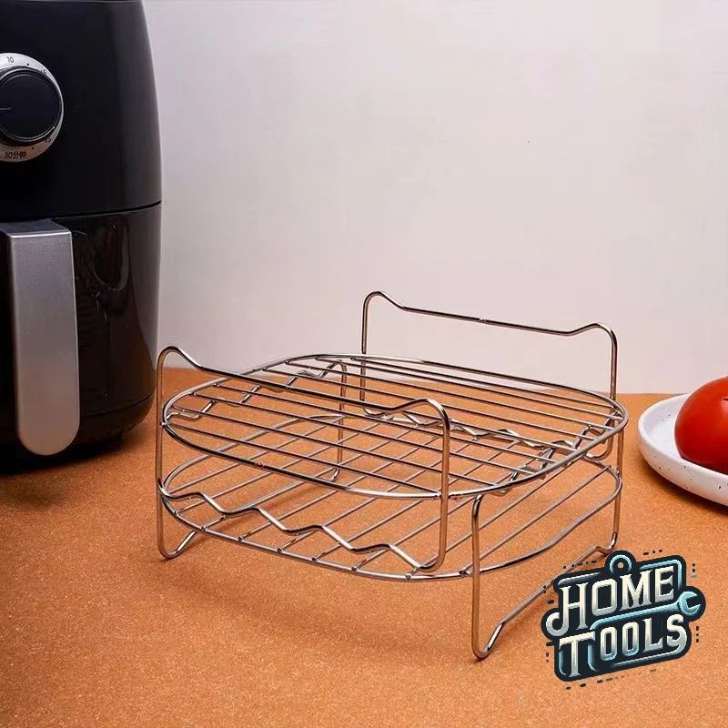 Air Fryer Rack Air Electric Fryer Accessories Stainless Steel Double Layer Grill Rack With 4 Roast Meat Picks Steam Rack
Air Fryer Rack Air Electric Fryer Accessories Stainless Steel Double Layer Grill Rack With 4 Roast Meat Picks Steam Rack
