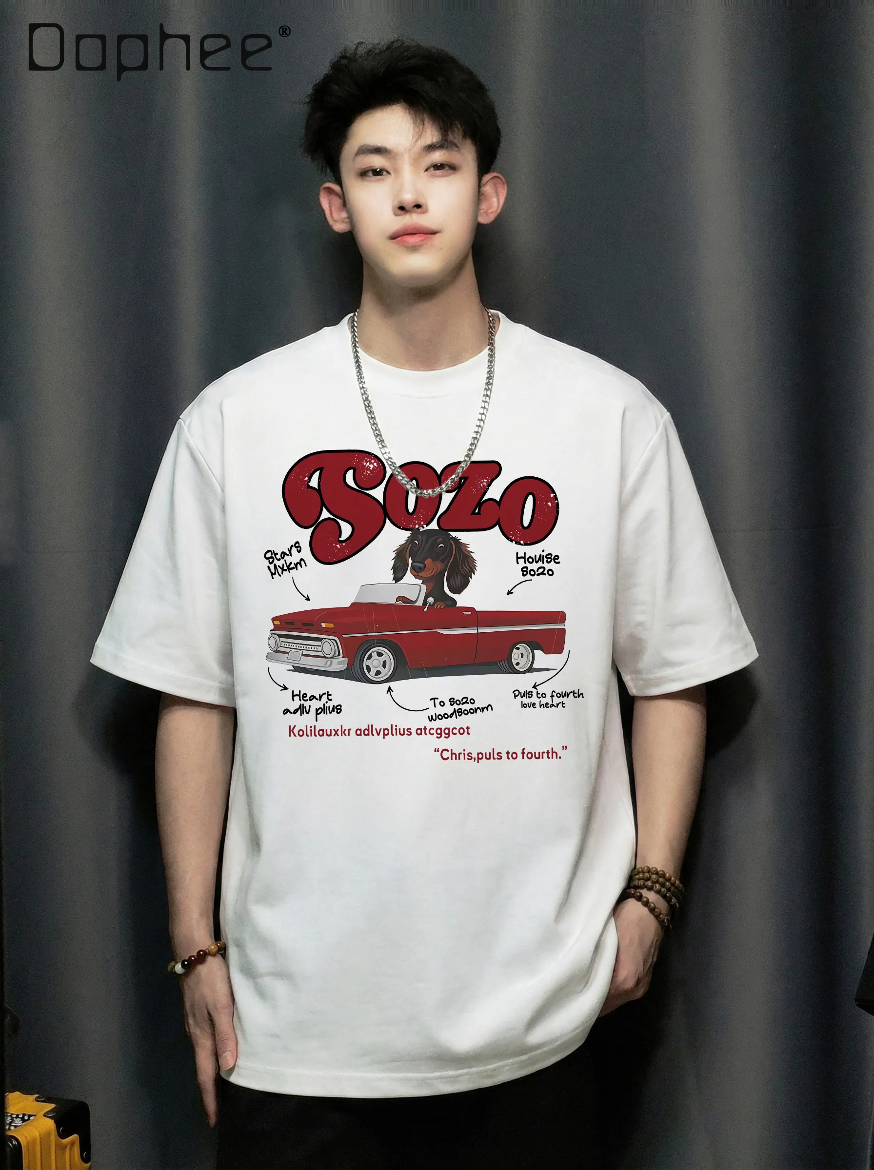 2026 Summer New Men American Fun Dachshund Convertible Car Letter Print White Loose Casual Round Neck Short Sleeve T-Shirt
2026 Summer New Men American Fun Dachshund Convertible Car Letter Print White Loose Casual Round Neck Short Sleeve T-Shirt
