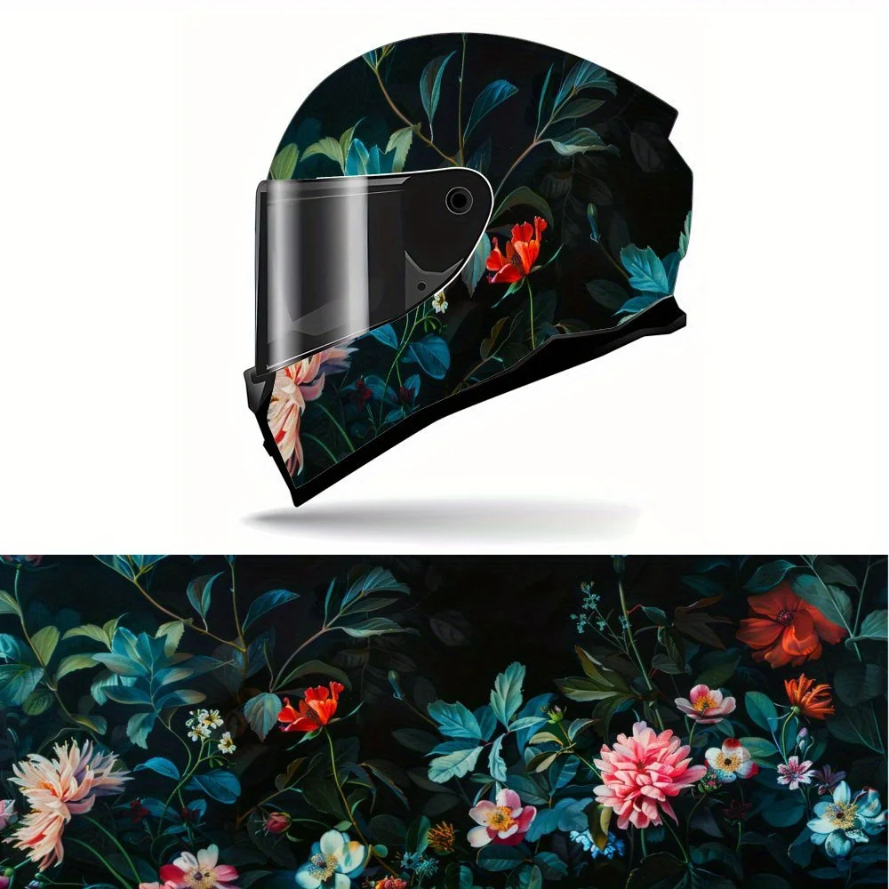 Flower Secret PVC Motorcycle Helmet Vinyl Wrap, Self-Adhesive Waterproof Sticker, Anti-Scratch Decorative Film for Full Face Hel
Flower Secret PVC Motorcycle Helmet Vinyl Wrap, Self-Adhesive Waterproof Sticker, Anti-Scratch Decorative Film for Full Face Hel