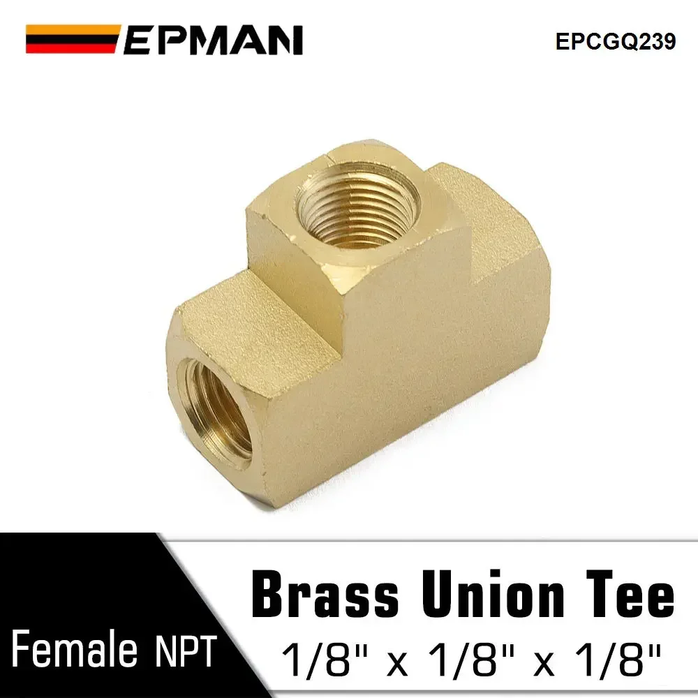 EPMAN Brass Tee Fitting 1/8" X 1/8" X 1/8" NPT Female Pipe Fittings For Vacuum Line, Fuel Pump, Oil Cooler EPCGQ239
EPMAN Brass Tee Fitting 1/8" X 1/8" X 1/8" NPT Female Pipe Fittings For Vacuum Line, Fuel Pump, Oil Cooler EPCGQ239