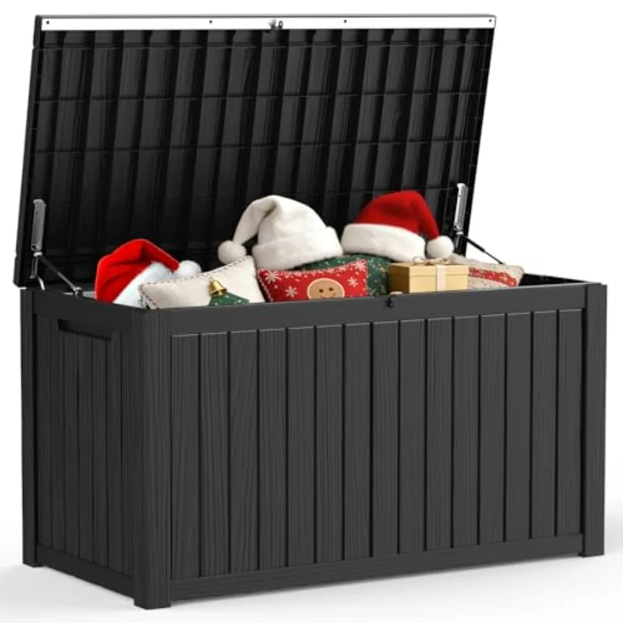 200 Gallon Outdoor Storage Box Waterproof Deck Box with Handles and Lockable Lid Resin Patio Storage Box with Hydraulic Rods fo
200 Gallon Outdoor Storage Box Waterproof Deck Box with Handles and Lockable Lid Resin Patio Storage Box with Hydraulic Rods fo