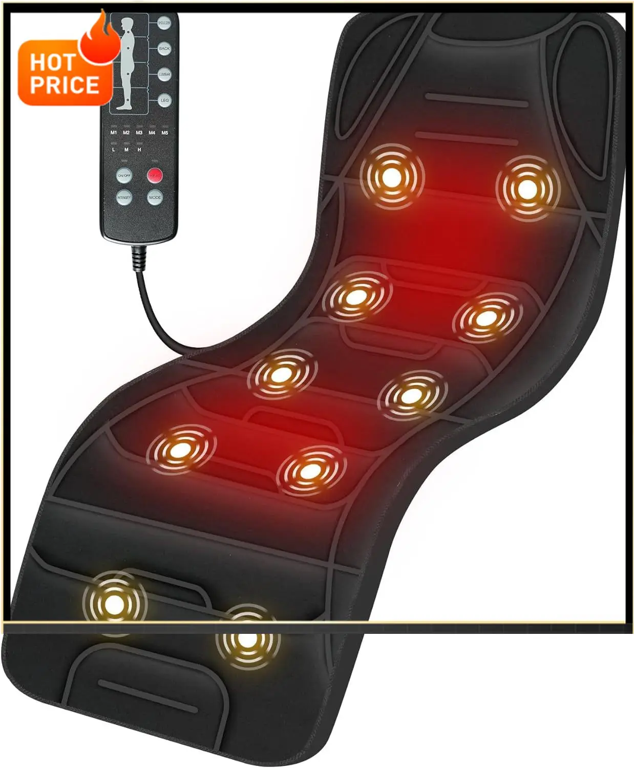 BestsellerFull Body Massage Mat with Heat, 10 Vibration Motors, 4 Heating Zones, 30-Minute Auto Shut-Off, Foldable Relaxation Pa
BestsellerFull Body Massage Mat with Heat, 10 Vibration Motors, 4 Heating Zones, 30-Minute Auto Shut-Off, Foldable Relaxation Pa