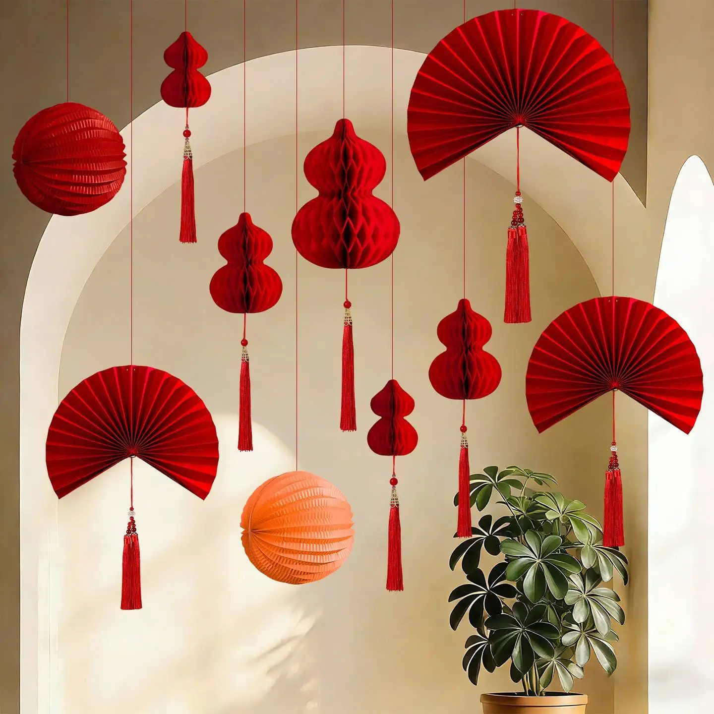 2026 New Year Year Decorative Fan Honeycomb Lantern Ornament for Shop Atmosphere Decoration Large Size Paper Lantern
2026 New Year Year Decorative Fan Honeycomb Lantern Ornament for Shop Atmosphere Decoration Large Size Paper Lantern