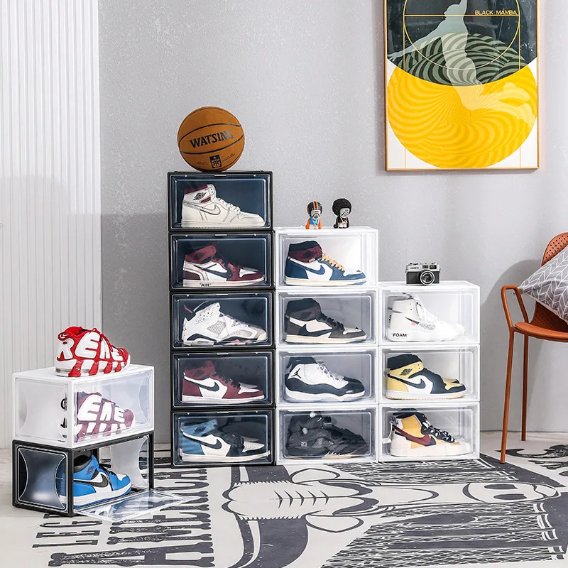 Thickened Transparent Shoe Box Plastic Dust-Proof Shoe Cabinet Magnetic Absorption Nano Box Moisture-Proof Finishing Box
Thickened Transparent Shoe Box Plastic Dust-Proof Shoe Cabinet Magnetic Absorption Nano Box Moisture-Proof Finishing Box