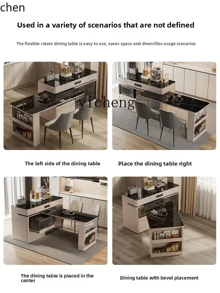 DSA dining table integrated retractable rotating small household kitchen bar table
DSA dining table integrated retractable rotating small household kitchen bar table