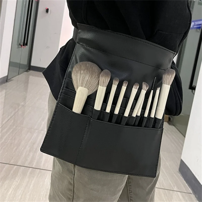 Multi-function Black Makeup Brush Bag With Belt PU Leather Cosmetic Bag Waist Bag For Professional Makeup Artist Large Capacity
Multi-function Black Makeup Brush Bag With Belt PU Leather Cosmetic Bag Waist Bag For Professional Makeup Artist Large Capacity
