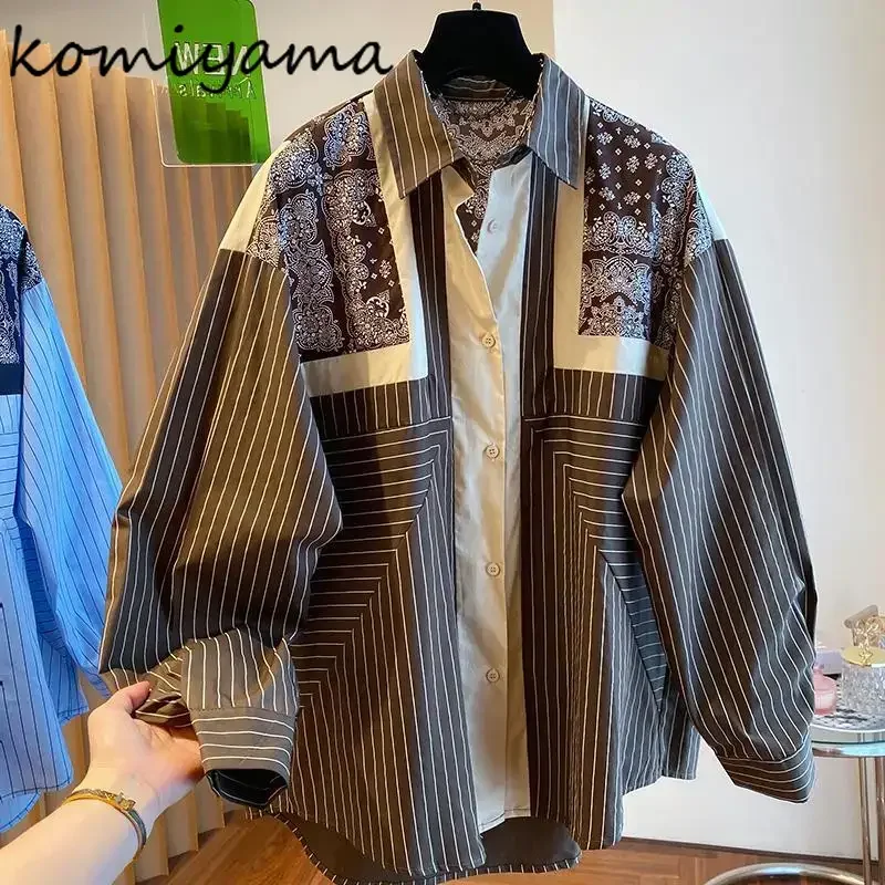 Spliced Stripe Print Woman 2025 Shirts & Blouses Long-sleeve Blusas Mujer Spring Clothing Loose Casual Ropa Contrast Camisas
Spliced Stripe Print Woman 2025 Shirts & Blouses Long-sleeve Blusas Mujer Spring Clothing Loose Casual Ropa Contrast Camisas