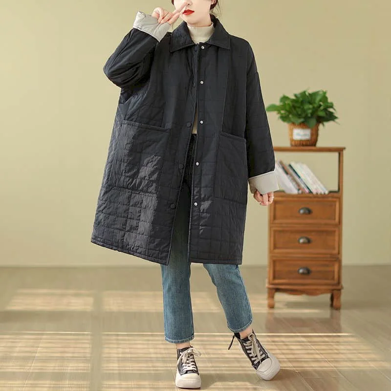 Quilted Shirt for Women Vintage Oversized Lightweight Cotton Added Cardigans Casual Coats Korean Style Knee Length Women Clothes
Quilted Shirt for Women Vintage Oversized Lightweight Cotton Added Cardigans Casual Coats Korean Style Knee Length Women Clothes