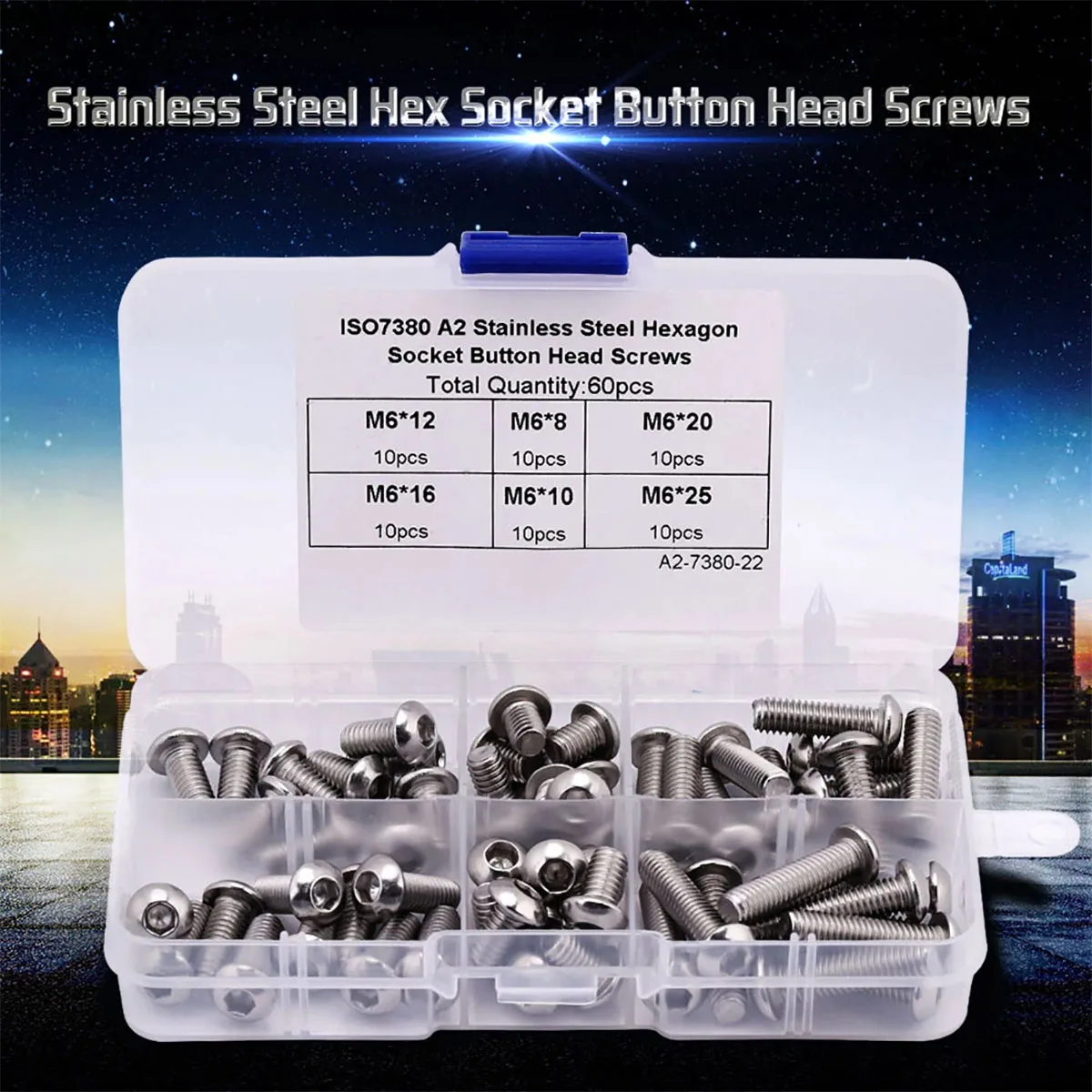 60/120/300Pc M6 Stainless Steel Hex Socket Button Head Screws Nut Assortment Kit Ultra Thin Super Low Flat Wafer Head Screw Bolt
60/120/300Pc M6 Stainless Steel Hex Socket Button Head Screws Nut Assortment Kit Ultra Thin Super Low Flat Wafer Head Screw Bolt