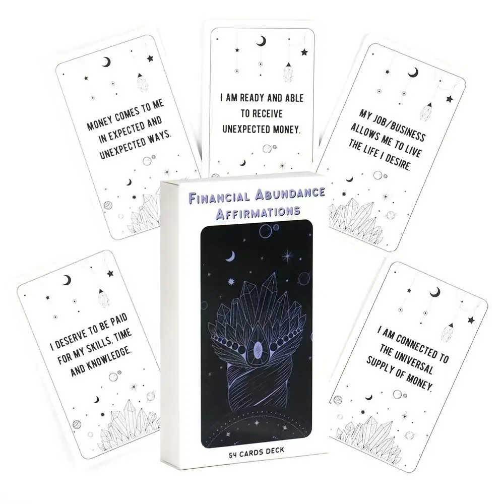 Financial Abundance Affirmation Cards 54 Pcs Cards Affirmation Deck 10.3*6cm To Manifest Financial Freedom & Attract Money
Financial Abundance Affirmation Cards 54 Pcs Cards Affirmation Deck 10.3*6cm To Manifest Financial Freedom & Attract Money