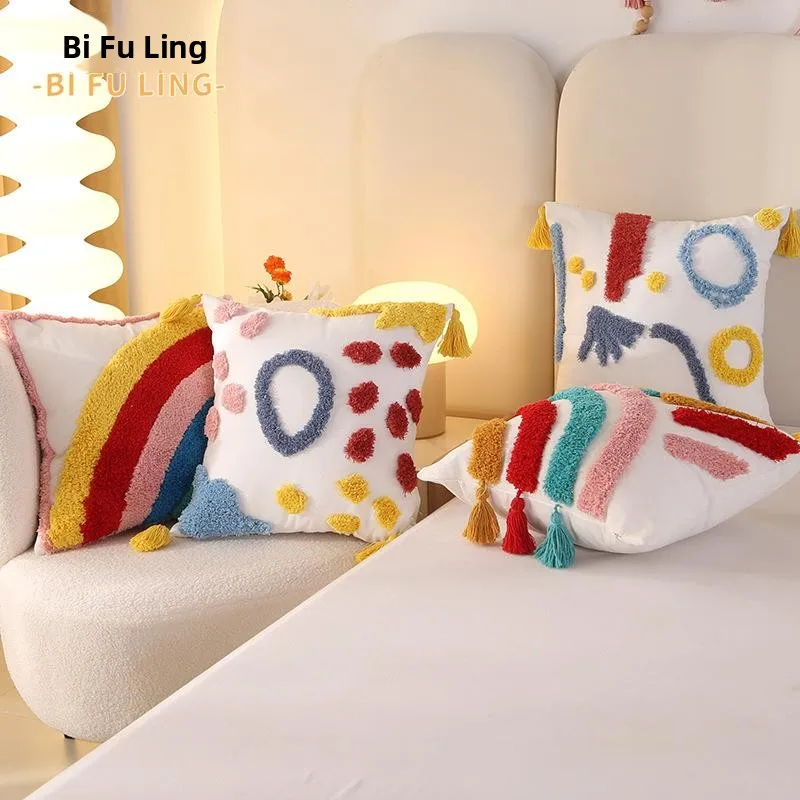 Декоративная подушка с радужными бахромами для дома, дивана, окна, гостиной, из полиэфирного волокна, с геометрическим узором
Декоративная подушка с радужными бахромами для дома, дивана, окна, гостиной, из полиэфирного волокна, с геометрическим узором