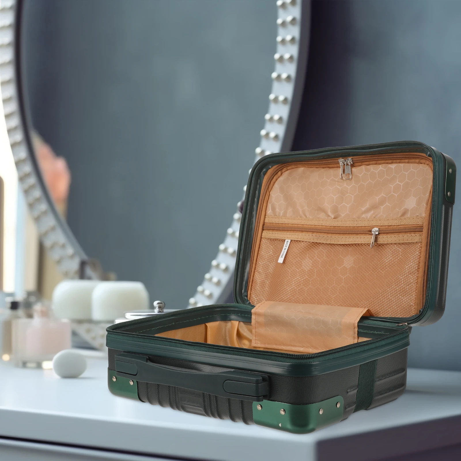 Portable Case 14 inch Suitcase Toiletries Storage Box for Travel Makeup Supplies ABS Material Waterproof
Portable Case 14 inch Suitcase Toiletries Storage Box for Travel Makeup Supplies ABS Material Waterproof