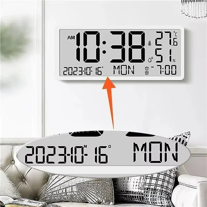 AC23-Battery Powered LCD Digital Electronic Awaken Clock Temperature Humidity Date Time Display Desktop &Wall Hanging Clock
AC23-Battery Powered LCD Digital Electronic Awaken Clock Temperature Humidity Date Time Display Desktop &Wall Hanging Clock