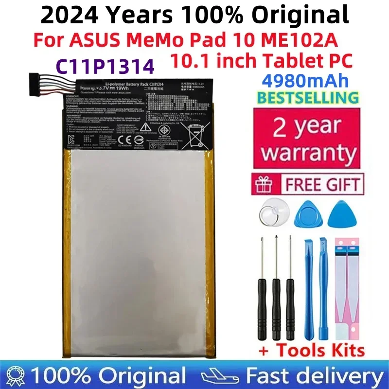 100% Original C11P1314 Tablet PC Battery For ASUS MeMo Pad 10 ME102A 10.1 inch Tablet PC Batteries Bateria+Free Tools
100% Original C11P1314 Tablet PC Battery For ASUS MeMo Pad 10 ME102A 10.1 inch Tablet PC Batteries Bateria+Free Tools