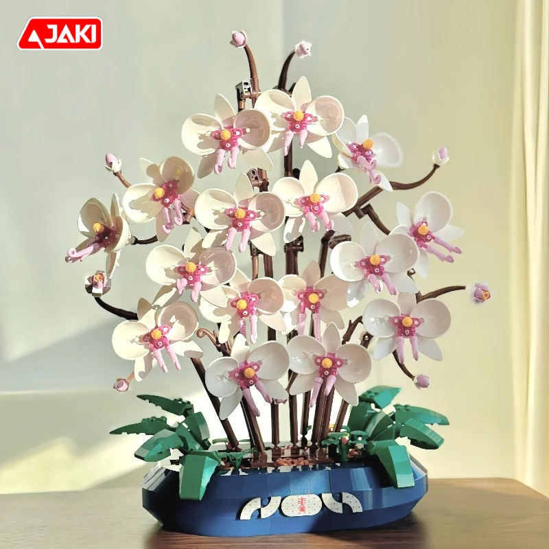 JAKI Artificial Phalaenopsis Orchid Potted Plant Series Building Block Assembly Toys Collectible Models Desktop Ornaments Gifts
JAKI Artificial Phalaenopsis Orchid Potted Plant Series Building Block Assembly Toys Collectible Models Desktop Ornaments Gifts