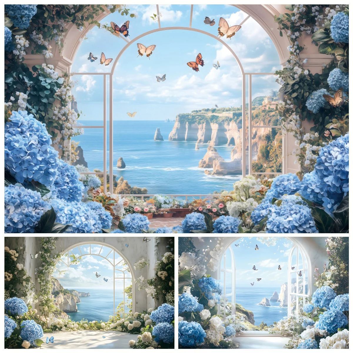 Spring Summer Seaside Window Scene Backdrop For Photography Sunshine Blue Flower Butterfly Wedding Party Decor Photo Background
Spring Summer Seaside Window Scene Backdrop For Photography Sunshine Blue Flower Butterfly Wedding Party Decor Photo Background