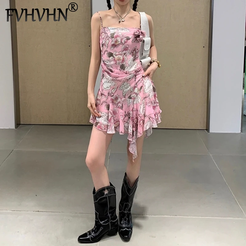 FVHVHN модное женское платье на бретелях с цветочным принтом Y2K элегантное платье без рукавов с открытой спиной и нерегулярной складкой женское модное 1A210
FVHVHN модное женское платье на бретелях с цветочным принтом Y2K элегантное платье без рукавов с открытой спиной и нерегулярной складкой женское модное 1A210