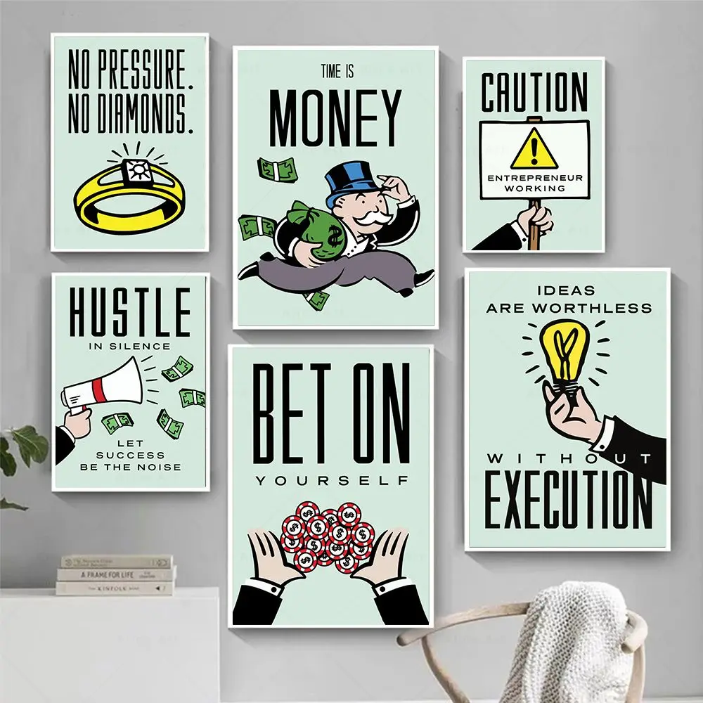 Monopoly Time Is Money Prints Decoration Inspirational Poster Canvas Painting Wall Art Pictures Modern Living Room Home Decor
Monopoly Time Is Money Prints Decoration Inspirational Poster Canvas Painting Wall Art Pictures Modern Living Room Home Decor