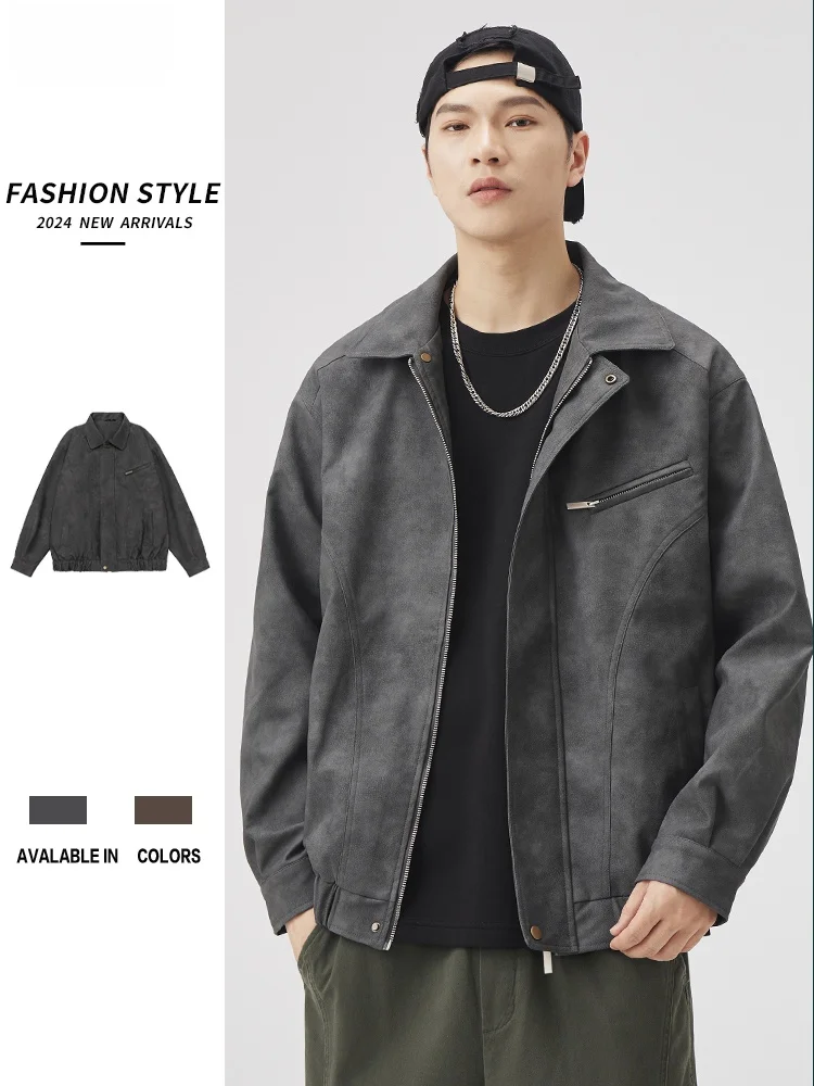 Мужская куртка American Sle свободного кроя для весны и осени, мотоциклетная рабочая одежда, пальто с отложным воротником, стильное, премиум-класса, топ-модель
Мужская куртка American Sle свободного кроя для весны и осени, мотоциклетная рабочая одежда, пальто с отложным воротником, стильное, премиум-класса, топ-модель