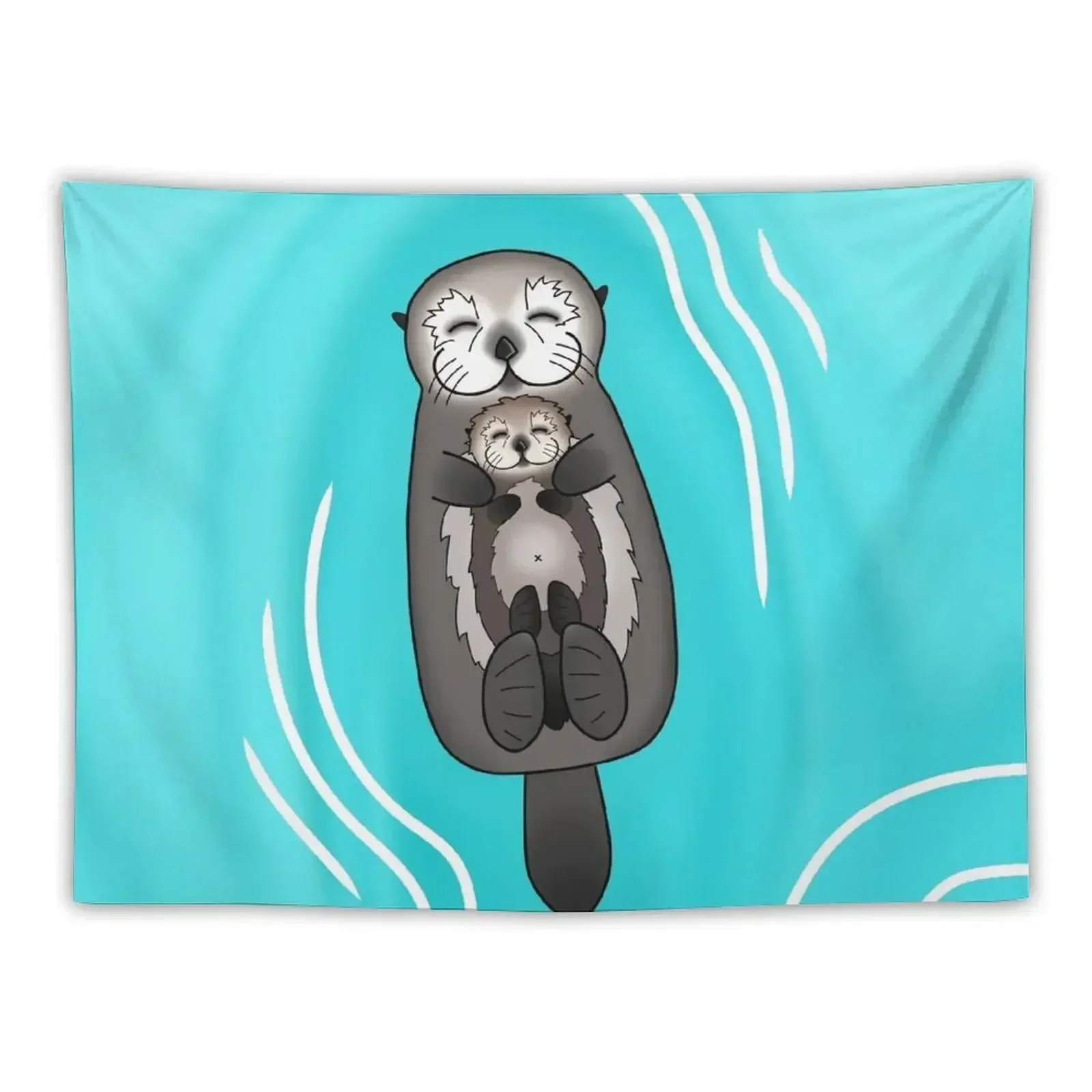 Mother and Pup Sea Otters - Mom Holding Baby Otter Tapestry Wall Art Room Aesthetic Decor Tapestry
Mother and Pup Sea Otters - Mom Holding Baby Otter Tapestry Wall Art Room Aesthetic Decor Tapestry