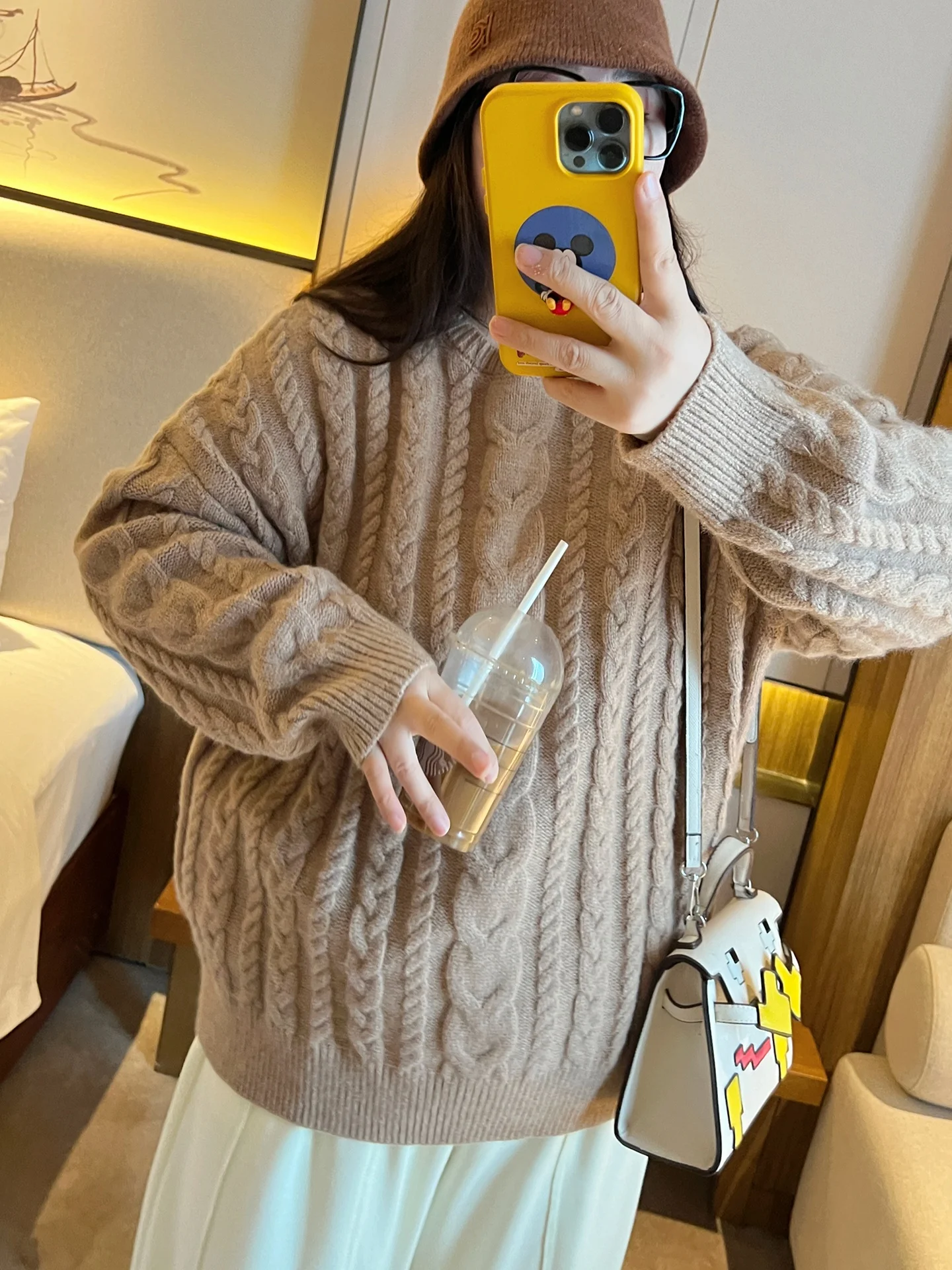 Thiened теплый свободный витой вязаный большой свитер для женщин больших размеров, удобный простой цветной вязаный топ
Thiened теплый свободный витой вязаный большой свитер для женщин больших размеров, удобный простой цветной вязаный топ