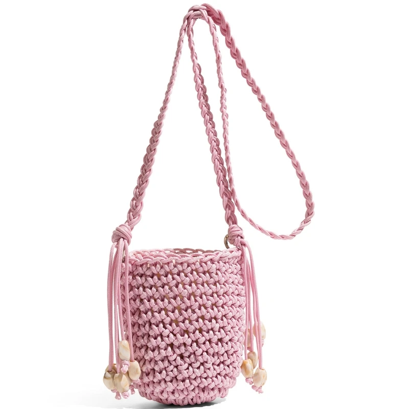 Handmade Woven Bucket Bag with Drawstring Inner Pocket Tassel Beaded Design Women's Vacation Beach Crossbody Bag 2026 Summer
Handmade Woven Bucket Bag with Drawstring Inner Pocket Tassel Beaded Design Women's Vacation Beach Crossbody Bag 2026 Summer