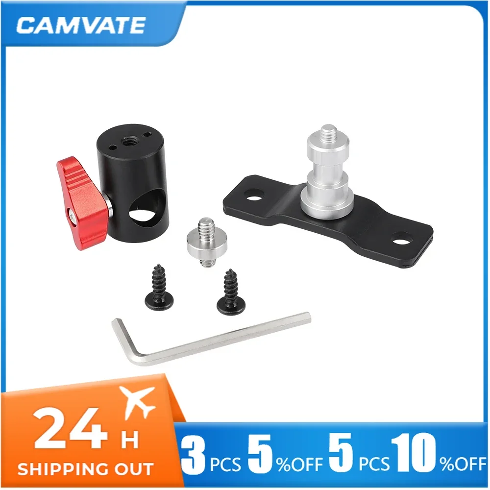 CAMVATE Light Stand Head Adapter + 1/4''-20 Male Screw Connector With Bottom Pedestal Wall/ Table/ Ceiling Mount For Photography
CAMVATE Light Stand Head Adapter + 1/4''-20 Male Screw Connector With Bottom Pedestal Wall/ Table/ Ceiling Mount For Photography