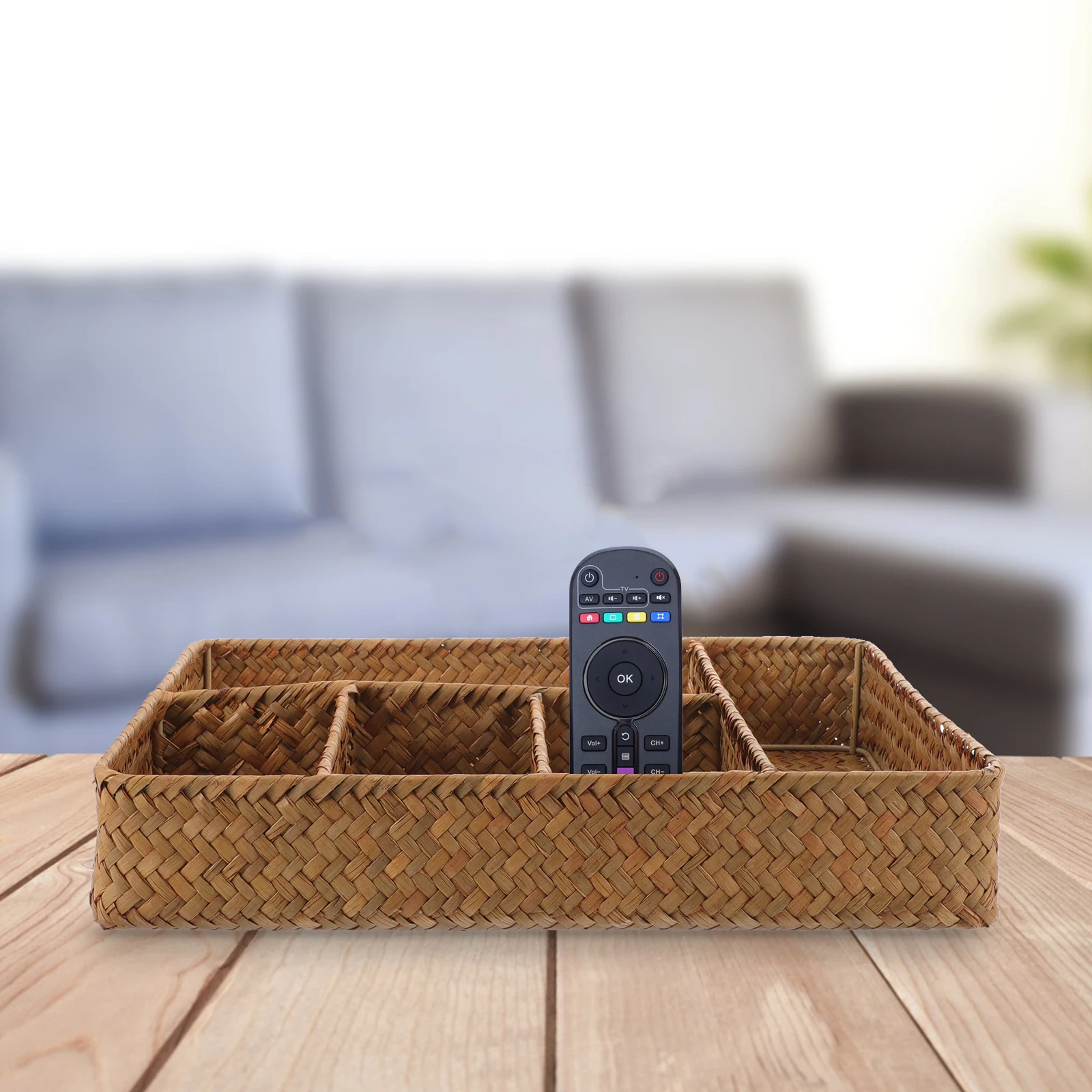 Counter Organizer Basket Divided 5 Grid Large Capacity Natural Woven Straw Material Desktop Storage Elegant Versatile Furniture
Counter Organizer Basket Divided 5 Grid Large Capacity Natural Woven Straw Material Desktop Storage Elegant Versatile Furniture