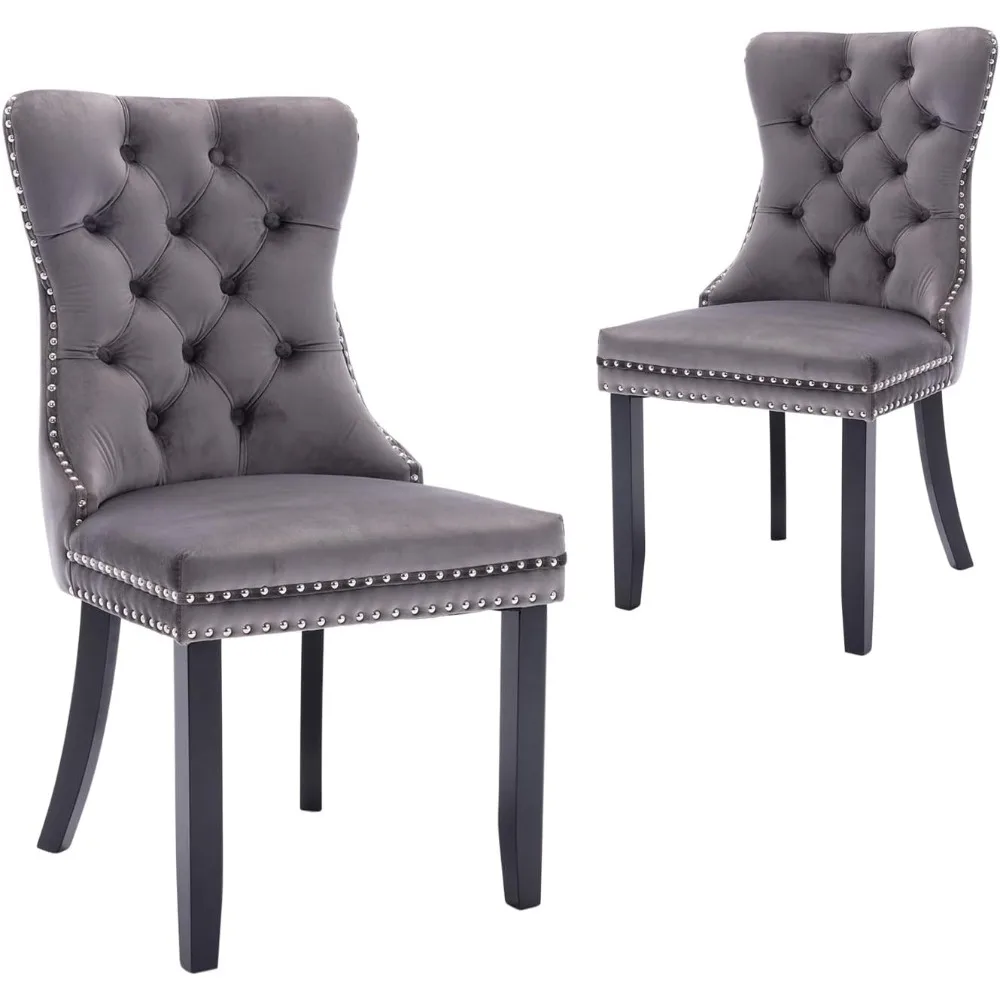 Dining Chairs Set of 2,Upholstered Dining Chairs with Ring Pull Trim and Button Back,Modern Seating for Kitchen, Dining Room & L
Dining Chairs Set of 2,Upholstered Dining Chairs with Ring Pull Trim and Button Back,Modern Seating for Kitchen, Dining Room & L
