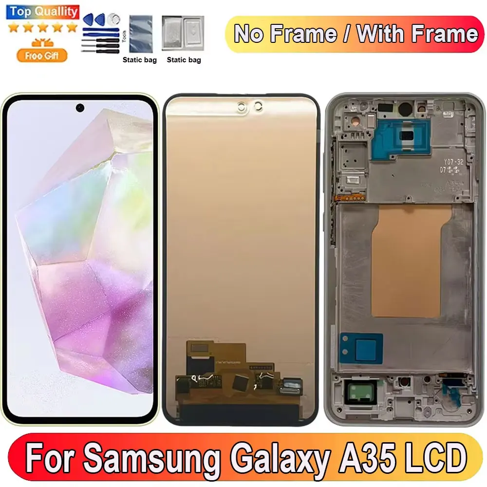 6.6" For Samsung Galaxy A35 LCD Display Screen Touch Panel Digitizer Replacement Parts For Samsung A356 Screen With Frame S908
6.6" For Samsung Galaxy A35 LCD Display Screen Touch Panel Digitizer Replacement Parts For Samsung A356 Screen With Frame S908