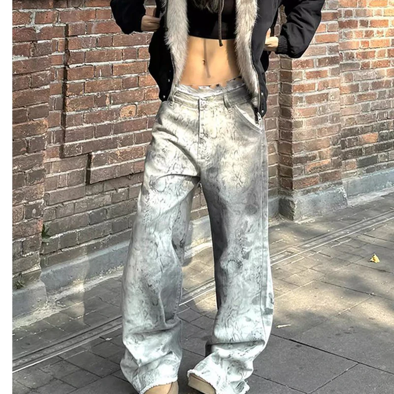 Vintage Aesthetic Emo Loose Washed Print Pants 2025 Autumn Women Casual Harajuku Jeans Y2K Wide Leg Punk Baggy Denim Trousers
Vintage Aesthetic Emo Loose Washed Print Pants 2025 Autumn Women Casual Harajuku Jeans Y2K Wide Leg Punk Baggy Denim Trousers