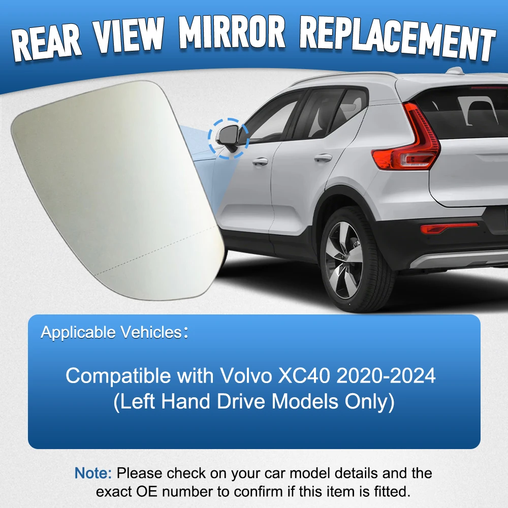 Car Left,/ Right Heated Blind Spot Door Side Wing Rearview Mirror Glass for Volvo XC40 2020 2021 2022 2023 2024
Car Left,/ Right Heated Blind Spot Door Side Wing Rearview Mirror Glass for Volvo XC40 2020 2021 2022 2023 2024