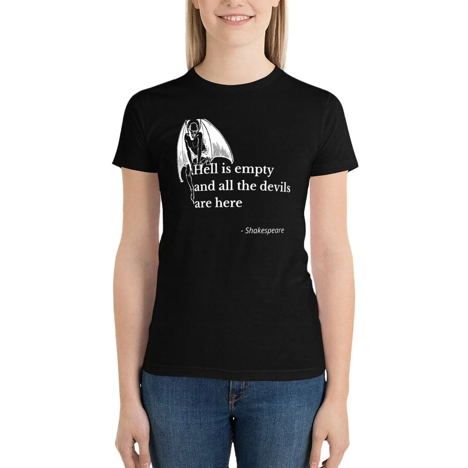 Hell Is Empty and All The Devils Are Here - Shakespeare - The Tempest T-Shirt vintage graphics Summer Women's clothing
Hell Is Empty and All The Devils Are Here - Shakespeare - The Tempest T-Shirt vintage graphics Summer Women's clothing