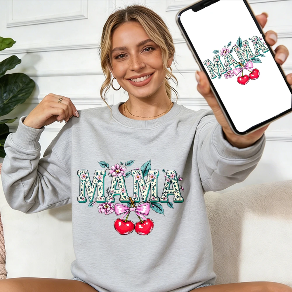 Floral Cherry Mama Sweatshirt Men Women Crewneck Long Sleeve Pullover Cute Mom Life Mother's Day Gift Tops Streetwear
Floral Cherry Mama Sweatshirt Men Women Crewneck Long Sleeve Pullover Cute Mom Life Mother's Day Gift Tops Streetwear