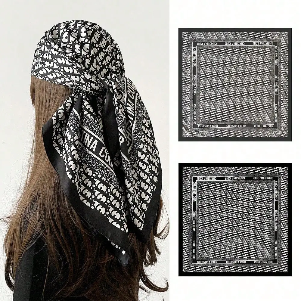 Silk scarf women's twill imitation silk 90cm printed versatile square scarf, printed square scarf, silk scarf, smooth fabric, headscarf, binding bag, decorative silk scarf and scarf suitable for daily use
Silk scarf women's twill imitation silk 90cm printed versatile square scarf, printed square scarf, silk scarf, smooth fabric, headscarf, binding bag, decorative silk scarf and scarf suitable for daily use