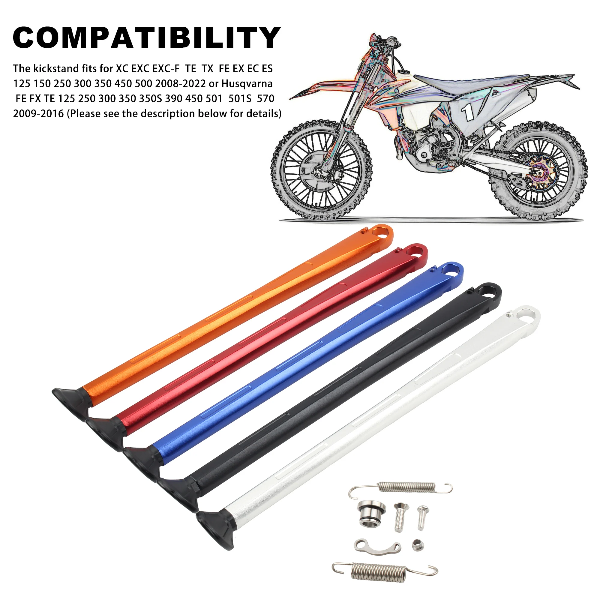 Motorcycle Parking Side Stand With Spring Kit For KTM EXC 300 EXC F 350 125 250 400 450 XC XCF XCW XCF Motocross Accessories
Motorcycle Parking Side Stand With Spring Kit For KTM EXC 300 EXC F 350 125 250 400 450 XC XCF XCW XCF Motocross Accessories