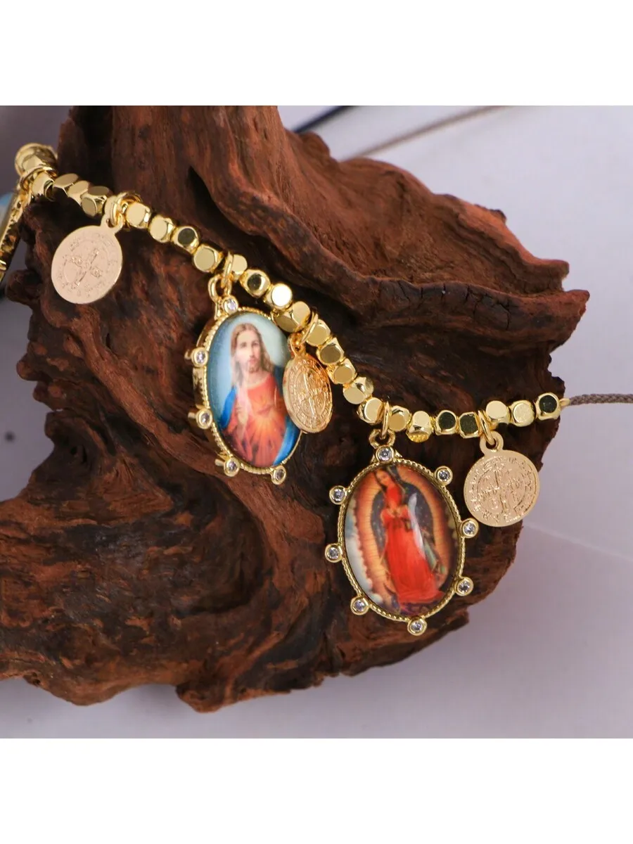 Christian Religious Necklace With Jesus And Virgin Mary Oval Glass Cabochon Pendant Choker
Christian Religious Necklace With Jesus And Virgin Mary Oval Glass Cabochon Pendant Choker