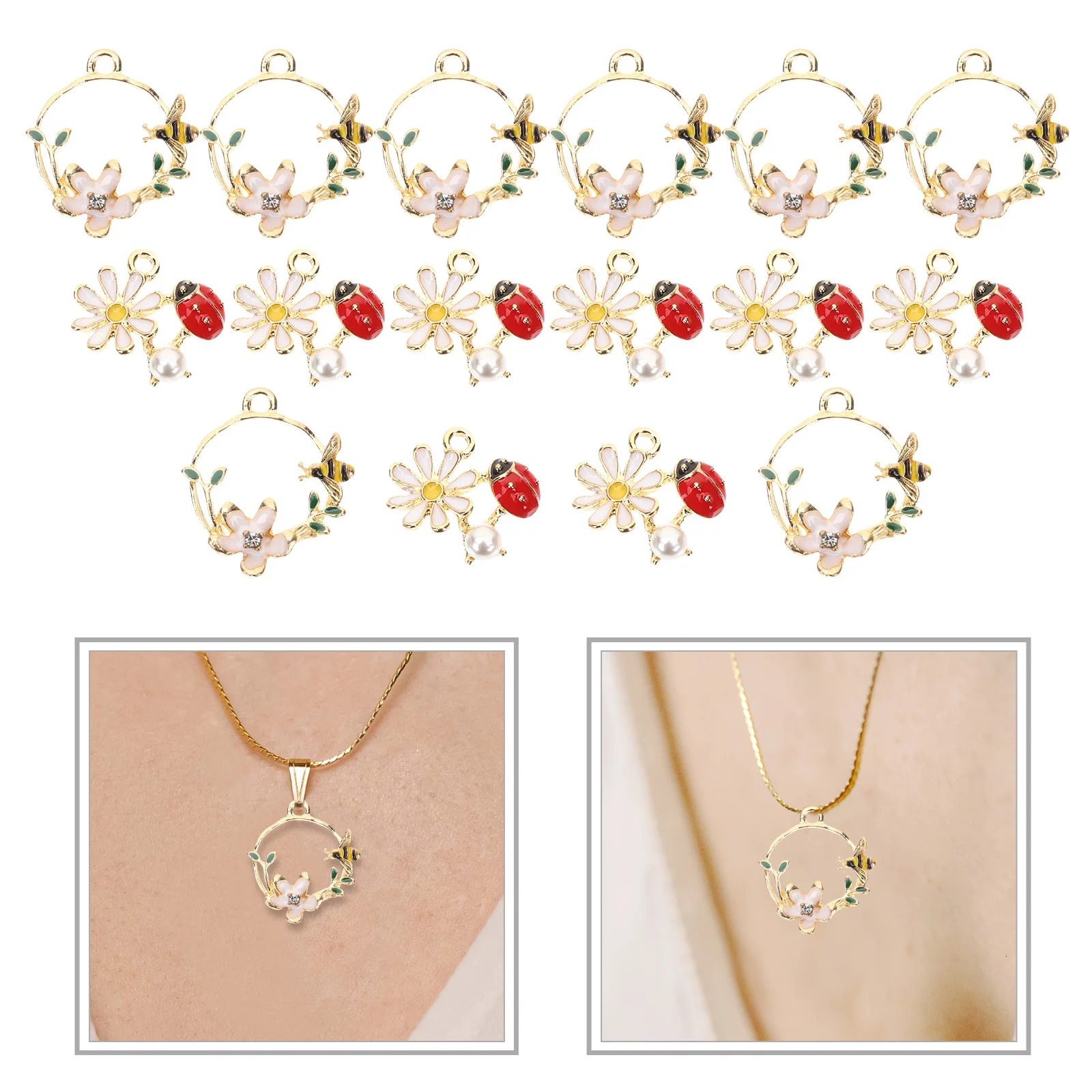 20 шт., подвески в виде цветка божьей коровки, пчелы, DIY ювелирные аксессуары, ожерелье, браслет, серьги, принадлежности для изготовления цветочных подвесок
20 шт., подвески в виде цветка божьей коровки, пчелы, DIY ювелирные аксессуары, ожерелье, браслет, серьги, принадлежности для изготовления цветочных подвесок