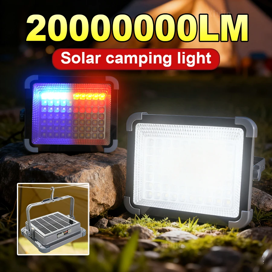 20000000LM Солнечные фонари для кемпинга Многофункциональный прожектор с магнитом Портативный фонарь Открытый светильник для палатки Перезаряжаемая лампа
20000000LM Солнечные фонари для кемпинга Многофункциональный прожектор с магнитом Портативный фонарь Открытый светильник для палатки Перезаряжаемая лампа
