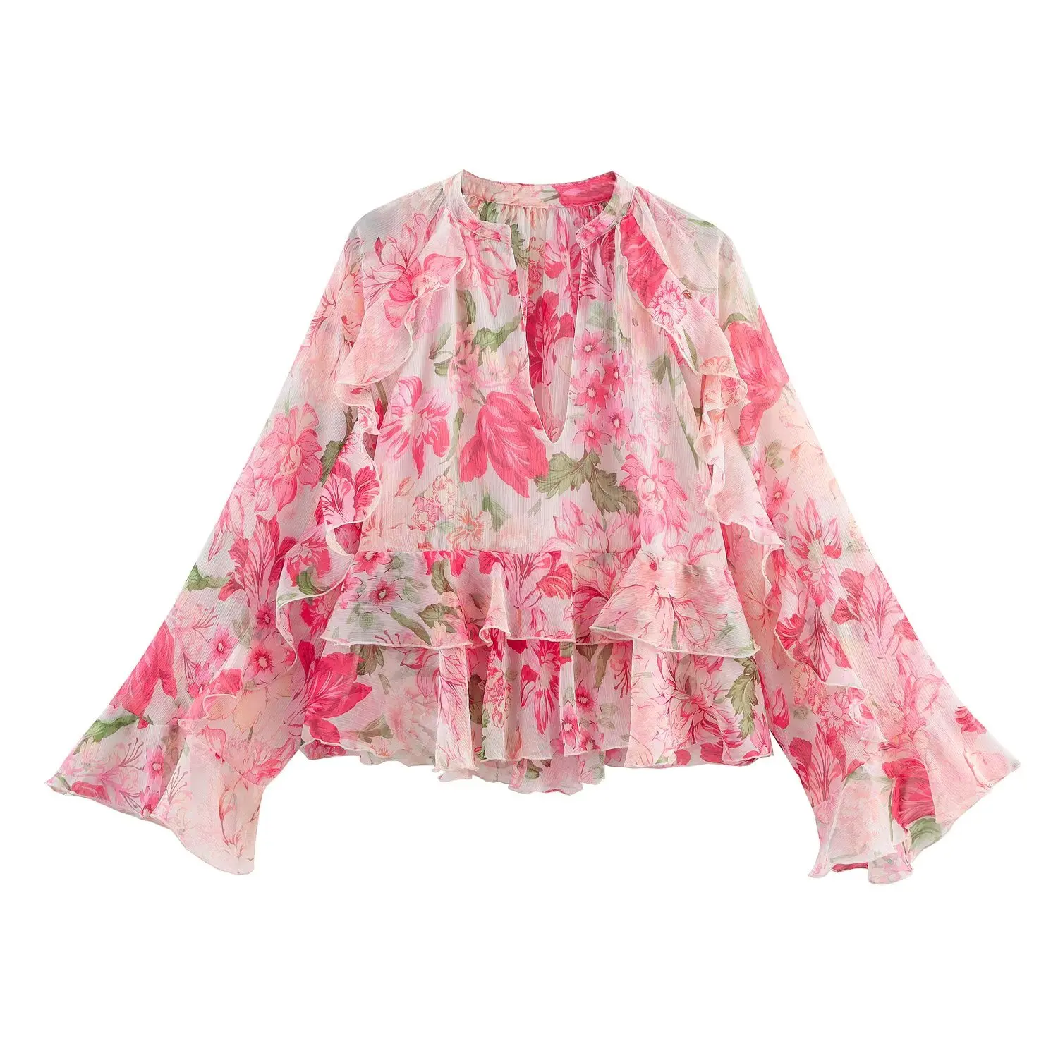 PB&ZA2025 Summer New Women's Casual Fashion Girl Style Layered Decoration Long-sleeved V-neck Printed Shirt Top
PB&ZA2025 Summer New Women's Casual Fashion Girl Style Layered Decoration Long-sleeved V-neck Printed Shirt Top