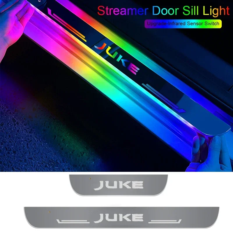 Car Acrylic LED Welcome Pedal Plate Lamp Front Rear Door Sill Pathway Streamer Light for Nissan JUKE Accessories
Car Acrylic LED Welcome Pedal Plate Lamp Front Rear Door Sill Pathway Streamer Light for Nissan JUKE Accessories