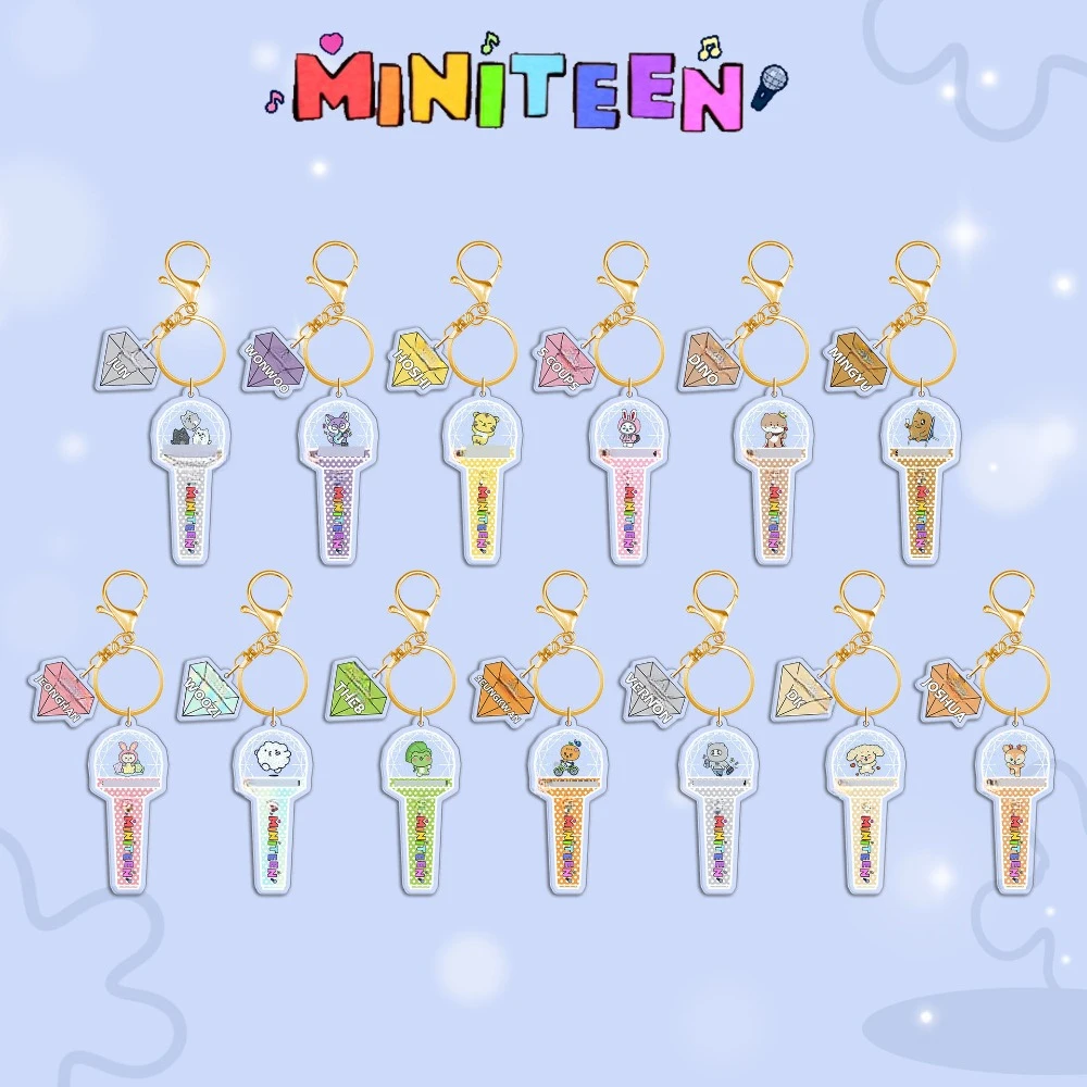 Cartoon Miniteen Kpop Acrylic Lightstick Keychains Bag Pendents S.COUPS DK JOSHUA SEUNGKWAN THE8 WONWOO Fans Gifts Collection
Cartoon Miniteen Kpop Acrylic Lightstick Keychains Bag Pendents S.COUPS DK JOSHUA SEUNGKWAN THE8 WONWOO Fans Gifts Collection