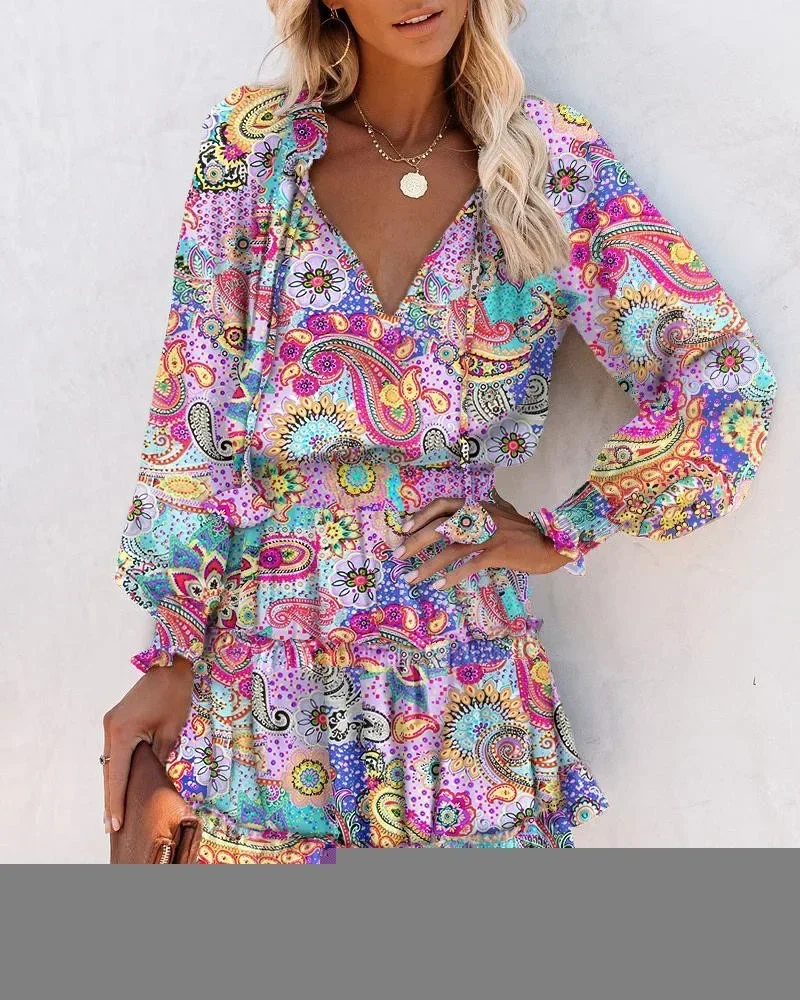 Print Long Sleeve Dress Women Clothing Leopard Ruffles Slim Sexy Short Dress Vintage Female Vestidos Fashion New In
Print Long Sleeve Dress Women Clothing Leopard Ruffles Slim Sexy Short Dress Vintage Female Vestidos Fashion New In