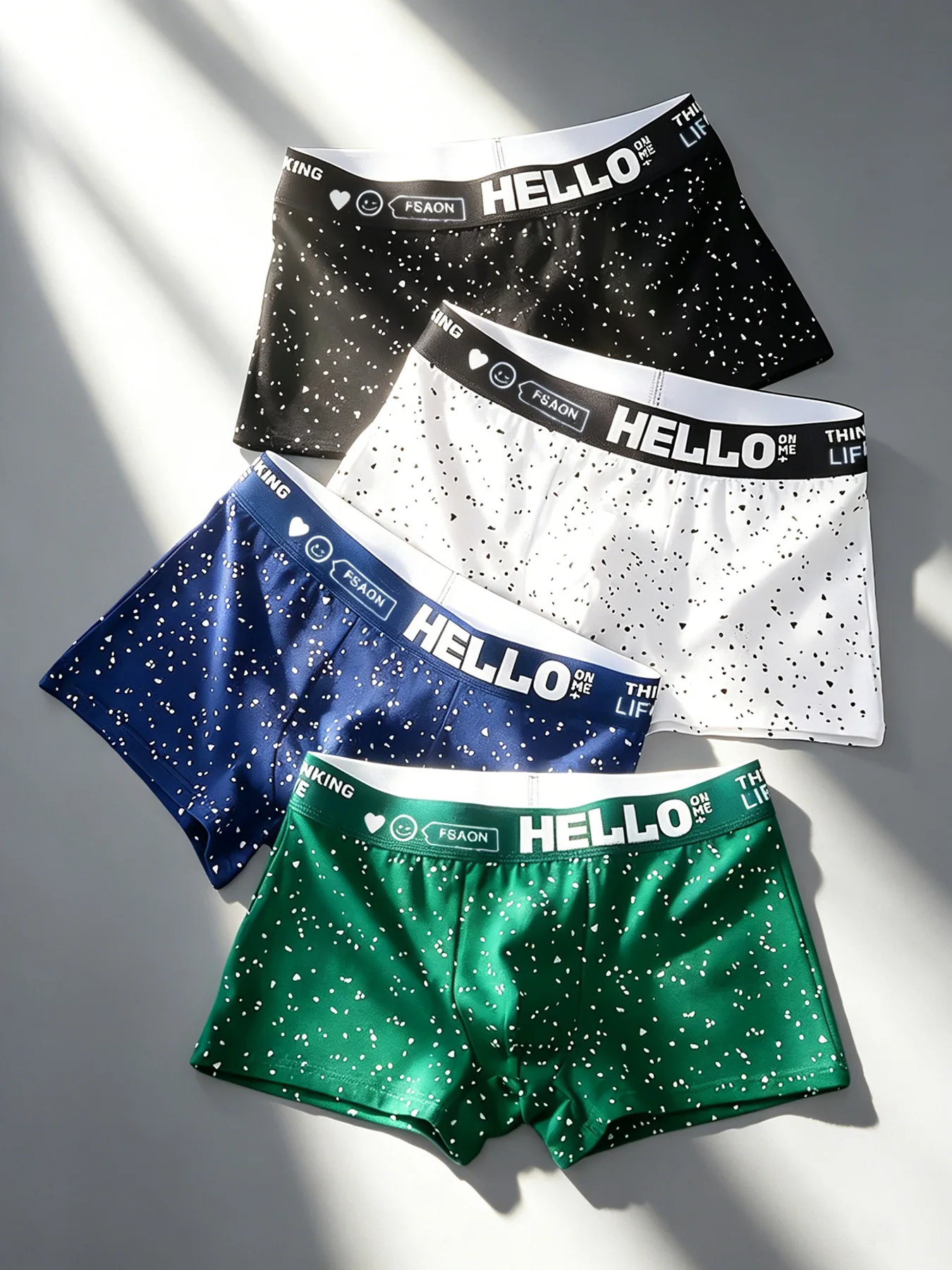 4PCS men's underwear close-fitting and comfortable men's boxer briefs imitation starry print men's underwear
4PCS men's underwear close-fitting and comfortable men's boxer briefs imitation starry print men's underwear